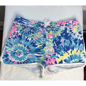 Lilly Pulitzer Girls Summer Shorts Size 12–14 XL Tie Dye Peru